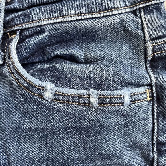 Flying Monkey Jean Shorts Frayed Hem Distressed Boho Womens Size‎ 26 Blue Denim - Picture 6 of 12